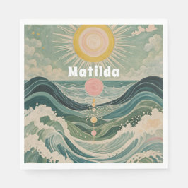 Personalisierte Solarwelle Serviette