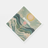 Personalisierte Solarwelle Serviette (Ecke)