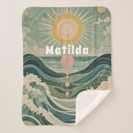 Personalisierte Solarwelle Sherpadecke (Vorderseite)