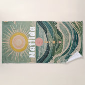 Personalisierte Solarwelle Strandtuch (Vorderseite)