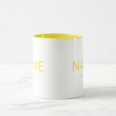 Personalisierte Solid-Gelb-Combo-Tasse mit Ihrem N Tasse (Zentrum)