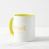 Personalisierte Solid-Gelb-Combo-Tasse mit Ihrem N Tasse (Vorderseite Links)