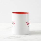 Personalisierte Solid Red Combo-Tasse mit Ihrem Na Tasse (Zentrum)