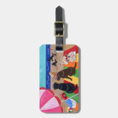 Personalisierte Sommer-Brise Labradors Malerei Gepäckanhänger (Vorderseite vertikal)