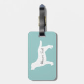 Personalisierte Sommer-Brise Labradors Malerei Gepäckanhänger (Rückseite vertikal)