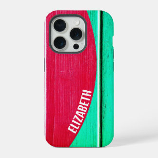 Personalisierte Sommer-Decklappen iPhone 15 Pro Hülle