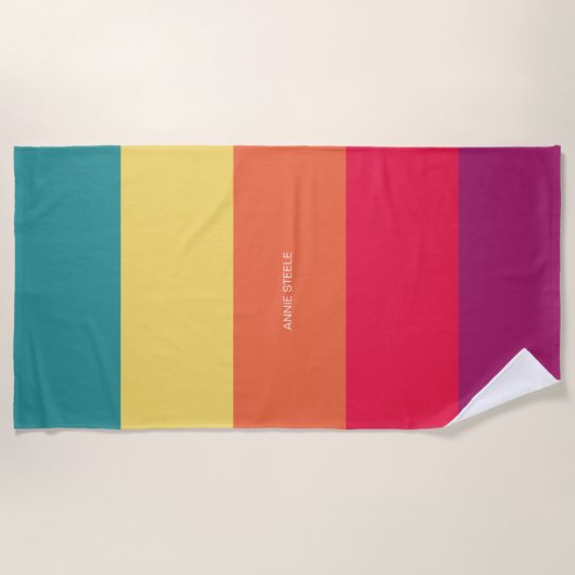 Personalisierte Sommer-Feier Strandtuch (Vorderseite)