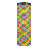 Personalisierte Sommer-Karo Thermal Tumbler Thermosbecher (Rückseite)