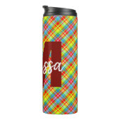 Personalisierte Sommer-Karo Thermal Tumbler Thermosbecher (Nach rechts gedreht)