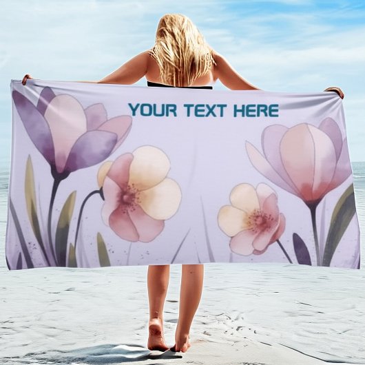 Personalisierte Sommer- und Strandessentials Strandtuch