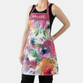 Personalisierte Sommer-Wasserfarben-Blumen Schürze (InSitu)