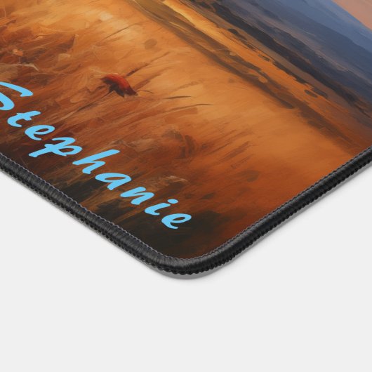 Personalisierte Sommerfeld-Landschaft Schreibtisch Schreibtischunterlage (Ecke)