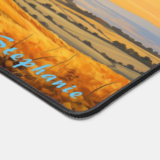 Personalisierte Sommerfeld-Landschaft Schreibtisch Schreibtischunterlage (Ecke)