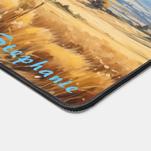 Personalisierte Sommerfeld-Landschaft Schreibtisch Schreibtischunterlage (Ecke)