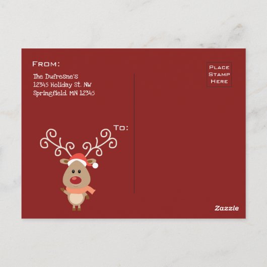 Personalisierte Sommerferien Postkarte (Rückseite)