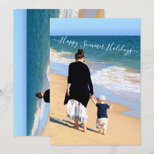 Personalisierte Sommerferienkarte für Fotos nach M