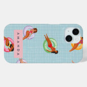 Personalisierte Sommerfrauen Entspannen auf Schwim Case-Mate iPhone Hülle (Rückseite (Horizontal))
