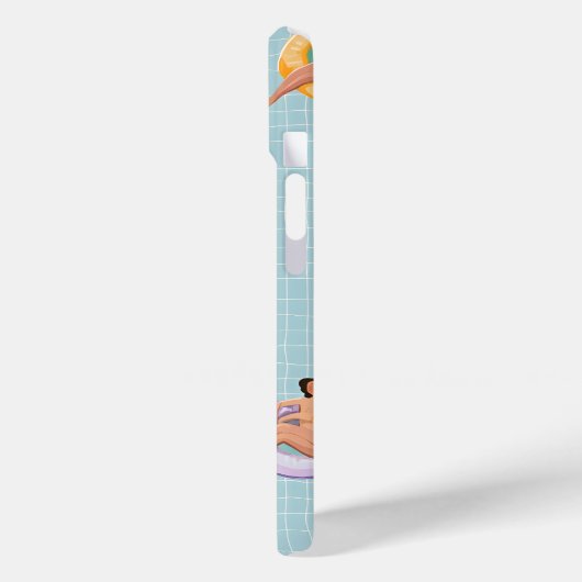 Personalisierte Sommerfrauen Entspannen auf Schwim Case-Mate iPhone Hülle (Rückseite / Links)