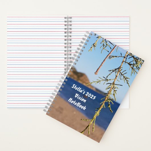 Personalisierte Sommervibes Vision Notebook 2025 Notizblock (Innen)