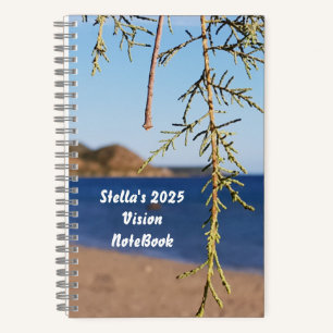 Personalisierte Sommervibes Vision Notebook 2025 Notizblock