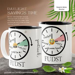 Personalisierte Sommerzeit Zweifarbige Tasse