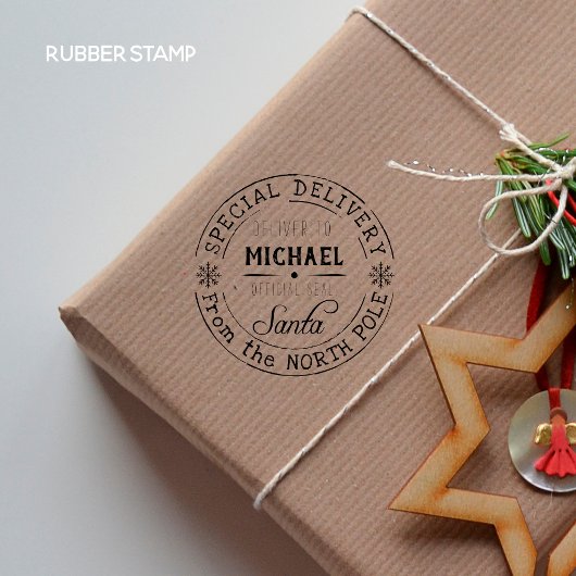 Personalisierte Sonderlieferung Nordpol Santa Permastempel