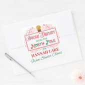 Personalisierte Sonderlieferung Weihnachten Quadratischer Aufkleber (Umschlag)