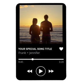 Personalisierte Songname-Playlist Geschenk mit Paa Magnet