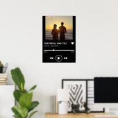 Personalisierte Songname-Playlist Geschenk mit Paa Poster (Heimbüro)