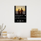 Personalisierte Songname-Playlist Geschenk mit Paa Poster (Küche)