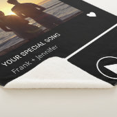 Personalisierte Songname-Playlist Geschenk mit Paa Sherpadecke (3/4)