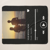 Personalisierte Songname-Playlist Geschenk mit Paa Sherpadecke (Vorderseite (Horizontal))