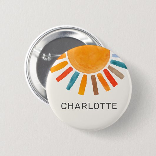 Personalisierte Sonne Button (Vorne & Hinten)
