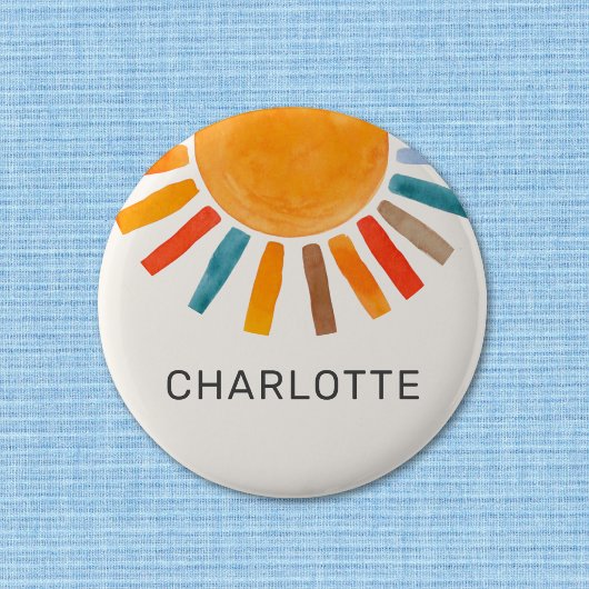 Personalisierte Sonne  Button