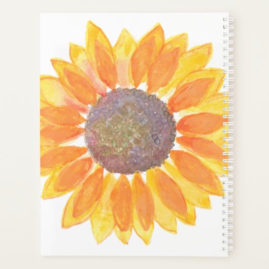 Personalisierte Sonnenblume 2023 Planer (Rückseite)