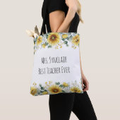 Personalisierte Sonnenblume Bester Lehrer überhaup Tasche (Von Nahem)