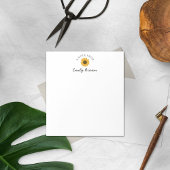 Personalisierte Sonnenblume ein Hinweis aus den No Notizblock