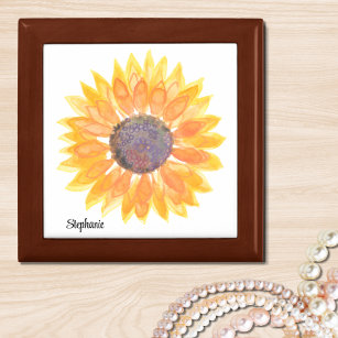 Personalisierte Sonnenblume Erinnerungskiste