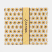 Personalisierte Sonnenblume Fleecedecke (Vorderseite (Horizontal))