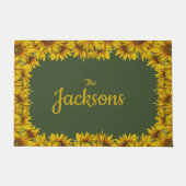 Personalisierte Sonnenblume Fußmatte (Vorderseite)