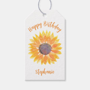 Personalisierte Sonnenblume Geburtstag Geschenkanhänger