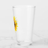 Personalisierte Sonnenblume Glas (Links)