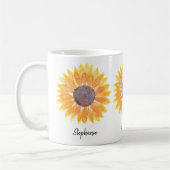 Personalisierte Sonnenblume  Kaffeetasse (Links)