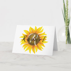 Personalisierte Sonnenblume  Karte