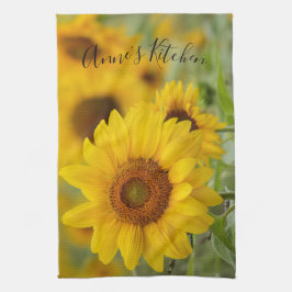 Personalisierte Sonnenblume Küchentücher