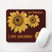 Personalisierte Sonnenblume-Mausunterlage Mousepad (Mit Mouse)