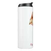 Personalisierte Sonnenblume Minimalistisch Thermosbecher (Nach links gedreht)