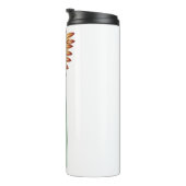Personalisierte Sonnenblume Minimalistisch Thermosbecher (Nach rechts gedreht)