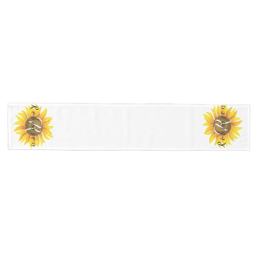 Personalisierte Sonnenblume Mittelgroßer Tischläufer (Horizontal)