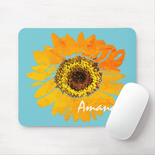 Personalisierte Sonnenblume Mousepad (Mit Mouse)